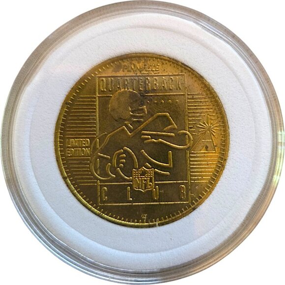 Jeff Blake #8 Cincinnati Bengals 1996 Pinnacle QB Club NFL Collectible Coin, VTG - Picture 3 of 4